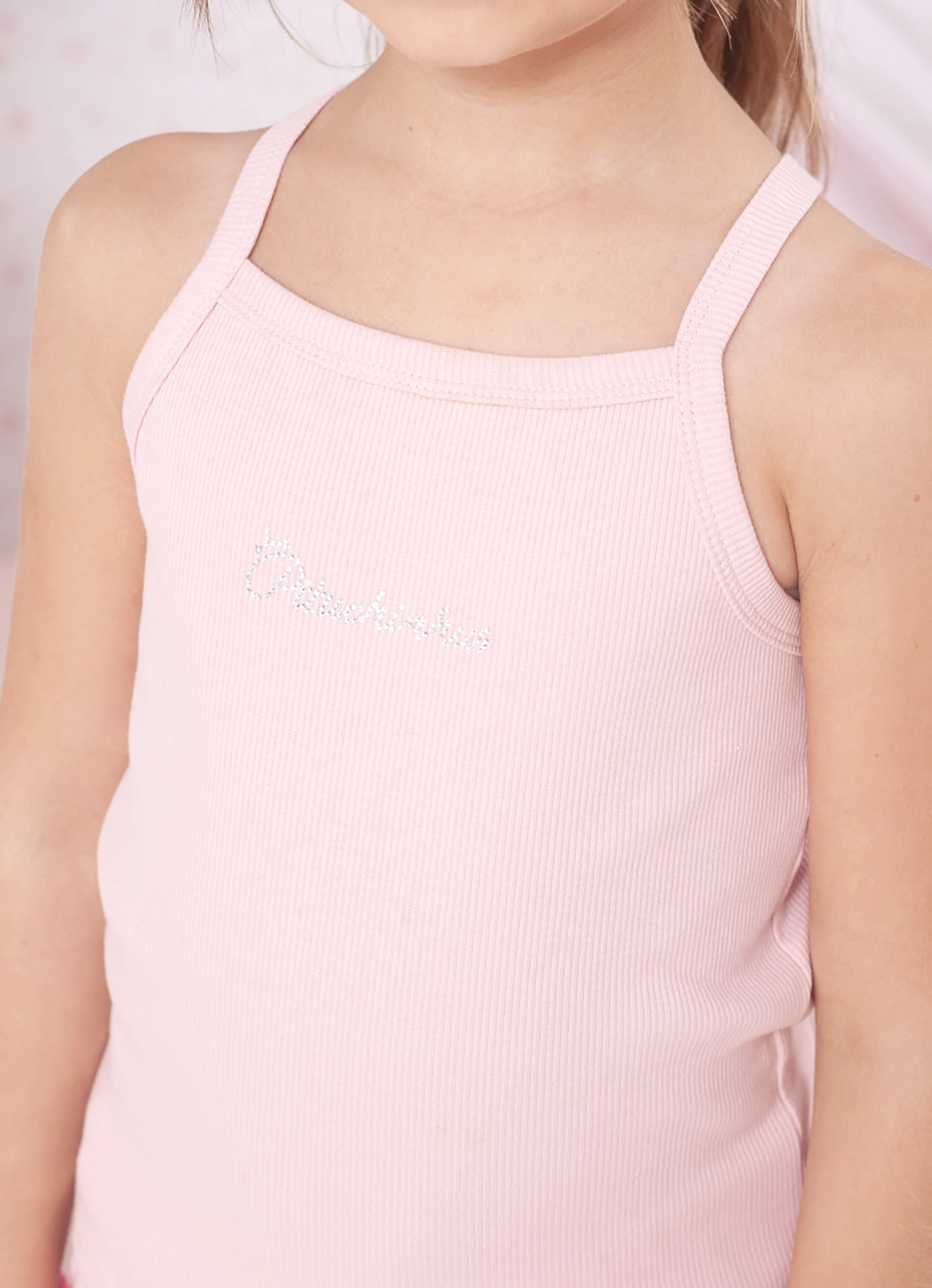 Blusa Ribana Alça Pituchinhus Rosa Cristal