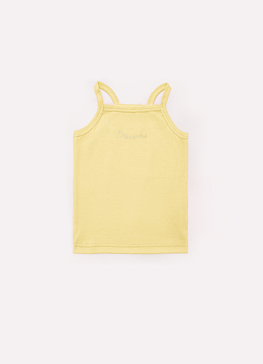 Blusa Ribana Alça Pituchinhus Amarelo Manteiga