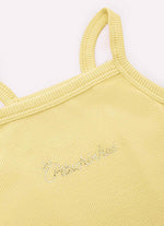 Blusa Ribana Alça Pituchinhus Amarelo Manteiga