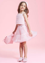 Saia Short Tule Babado Frufru