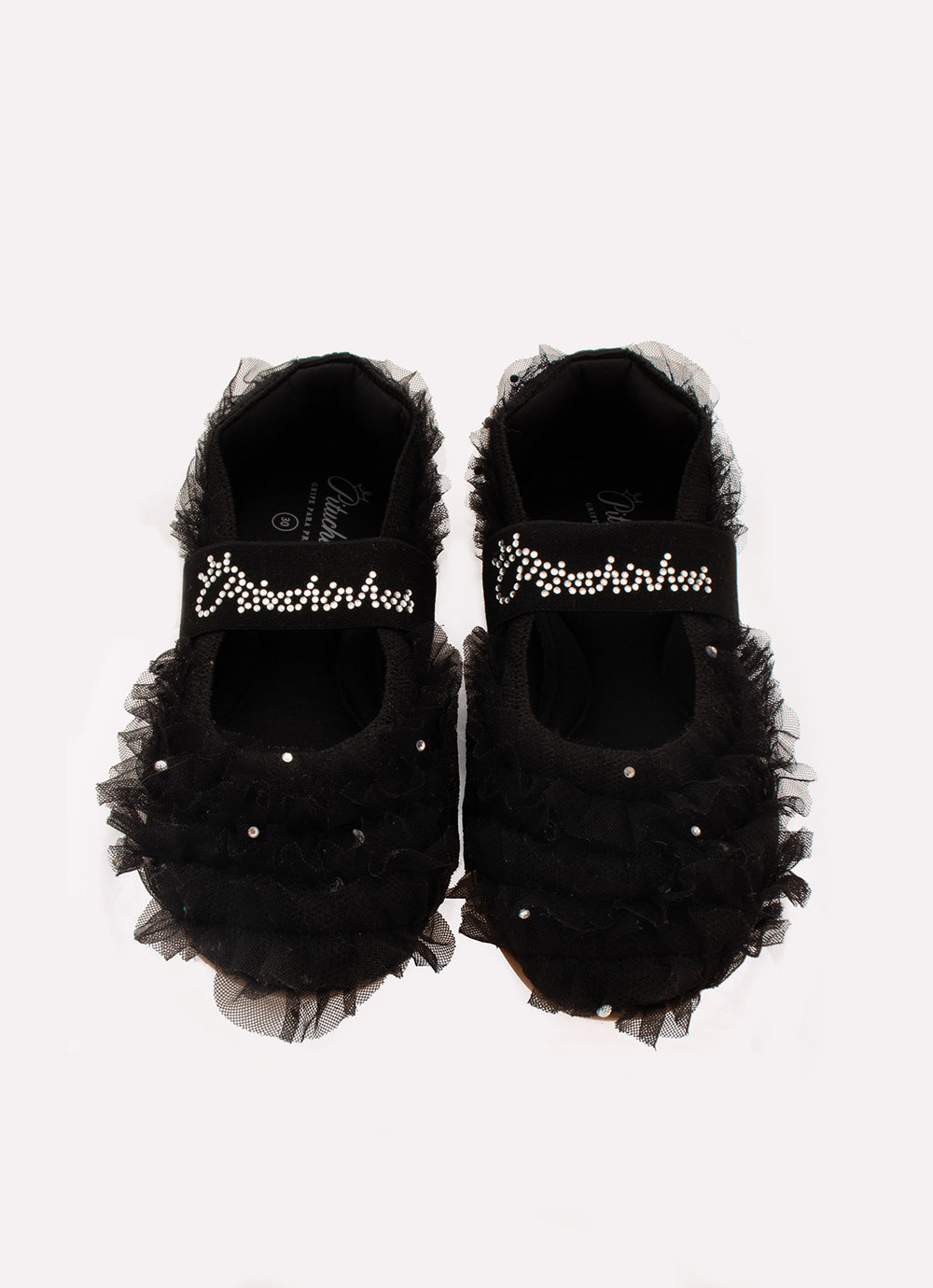 Sapatilha Knit Frufru Tule Cristais