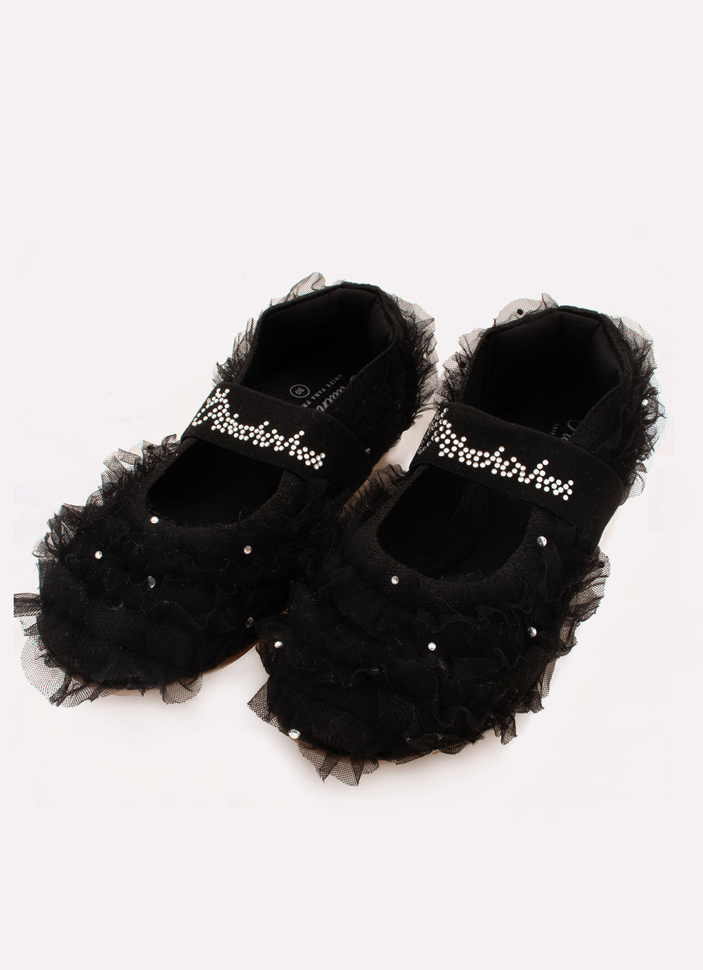 Sapatilha Knit Frufru Tule Cristais