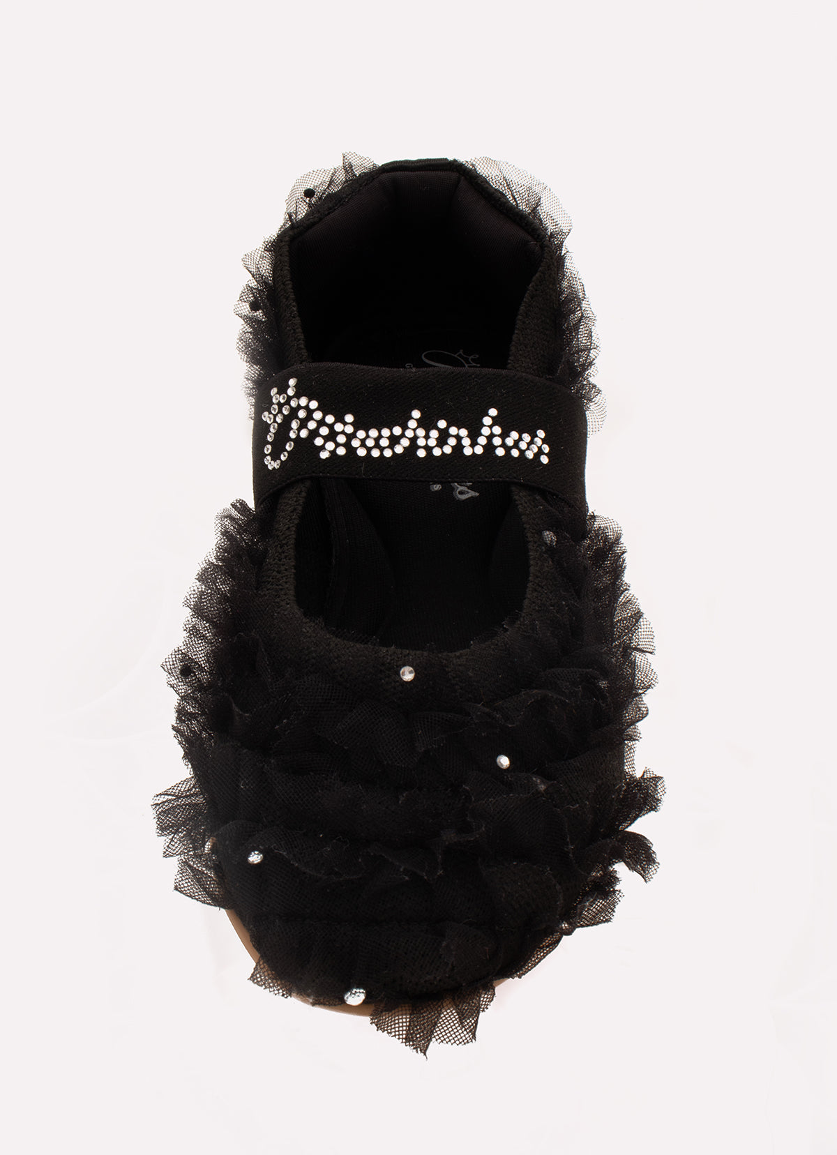 Sapatilha Knit Frufru Tule Cristais