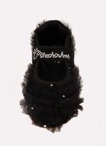 Sapatilha Knit Frufru Tule Cristais