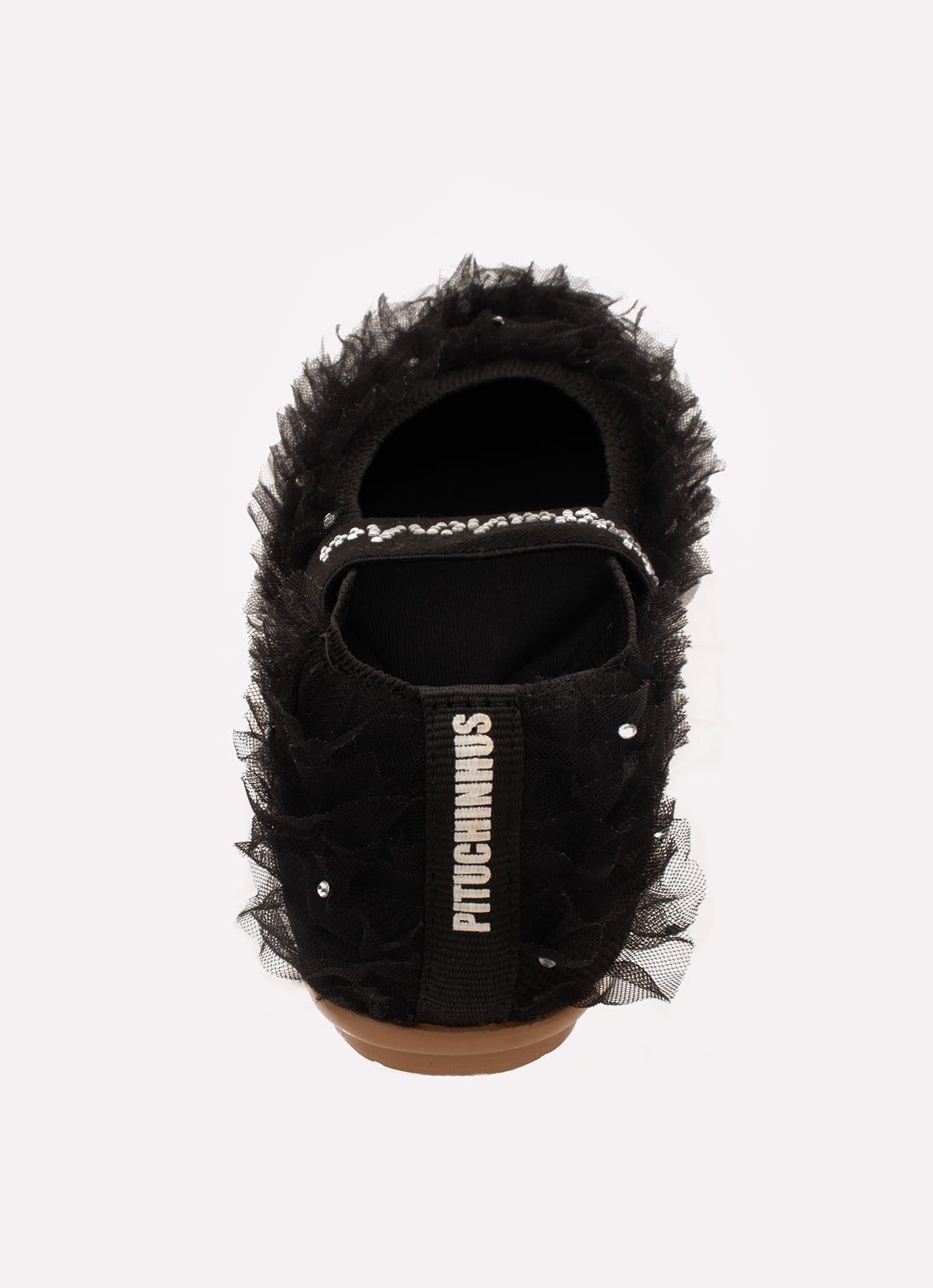 Sapatilha Knit Frufru Tule Cristais