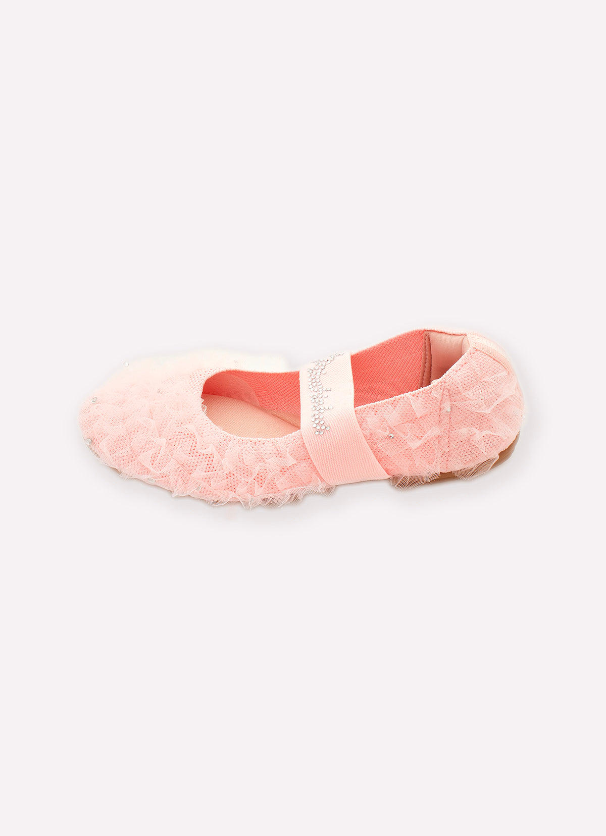 Sapatilha Knit Frufru Tule Cristais