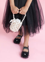 Sapatilha Knit Flor Tule Bordado