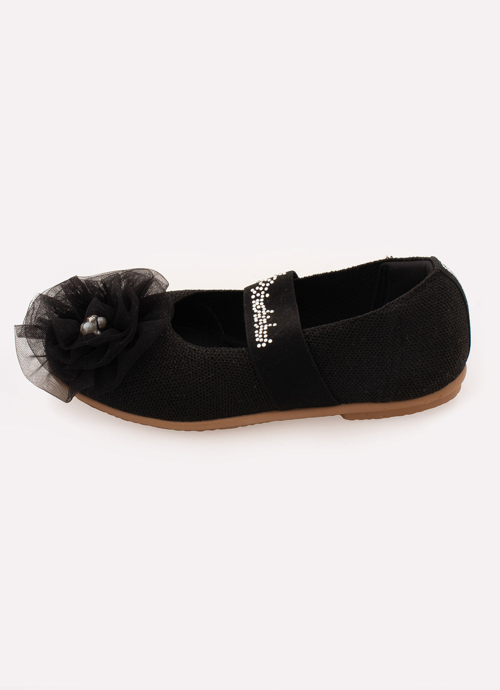 Sapatilha Knit Flor Tule Bordado