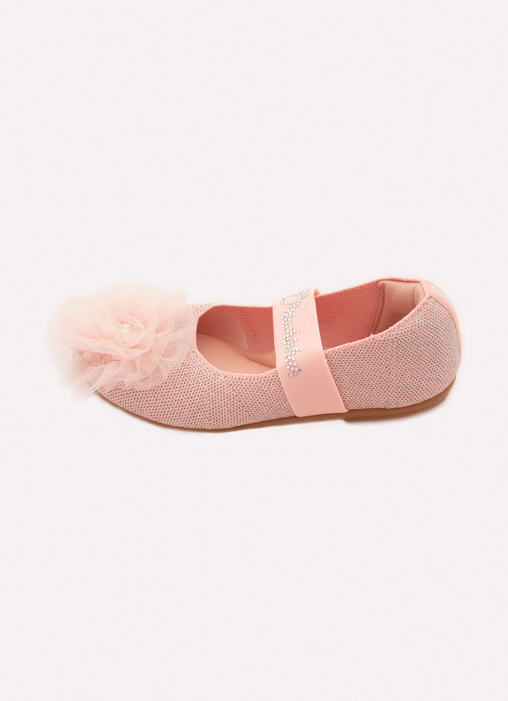 Sapatilha Knit Flor Tule Bordado