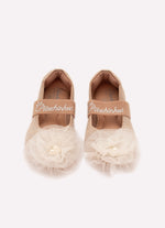 Sapatilha Knit Flor Tule Bordado