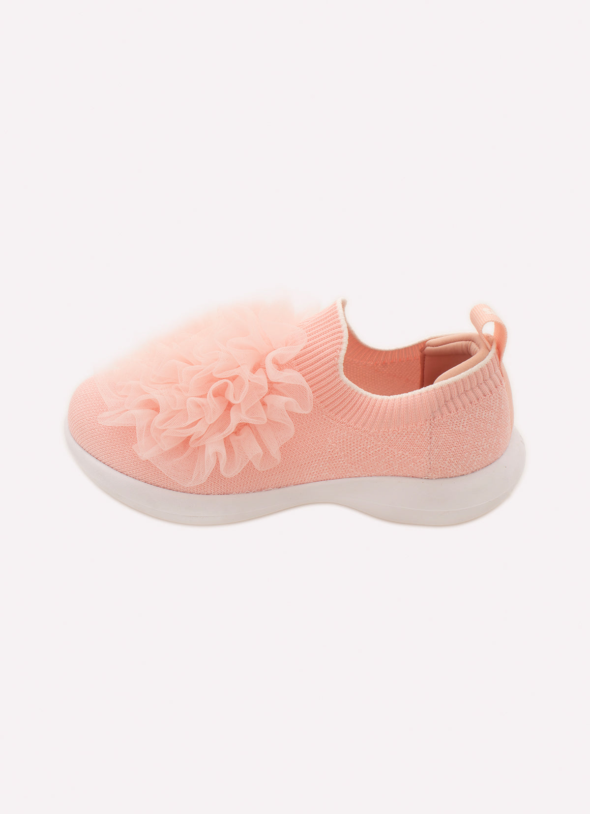 Tênis Knit Flor Tule Bordados