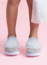 Tênis Knit Flor Tule Bordados