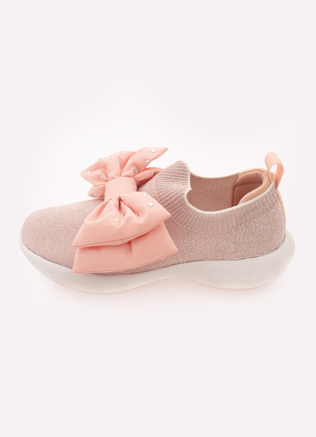 Tênis Knit Laço Puffer Cristais