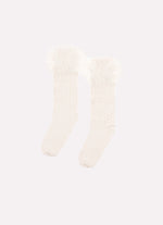 Meia Tricot Frufru Tule