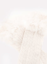 Meia Tricot Frufru Tule