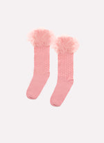 Meia Tricot Frufru Tule
