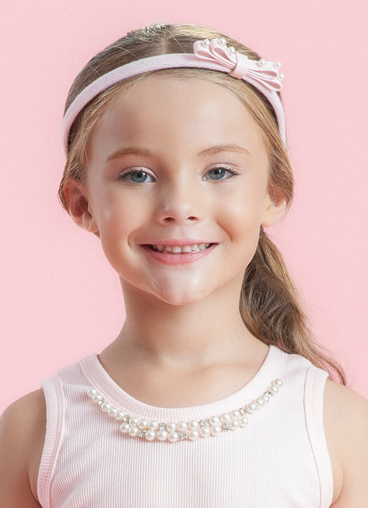 Arco Laço Duplo Courino Com Pérolas