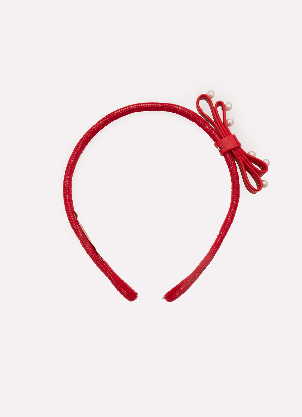 Arco Laço Duplo Courino Com Pérolas