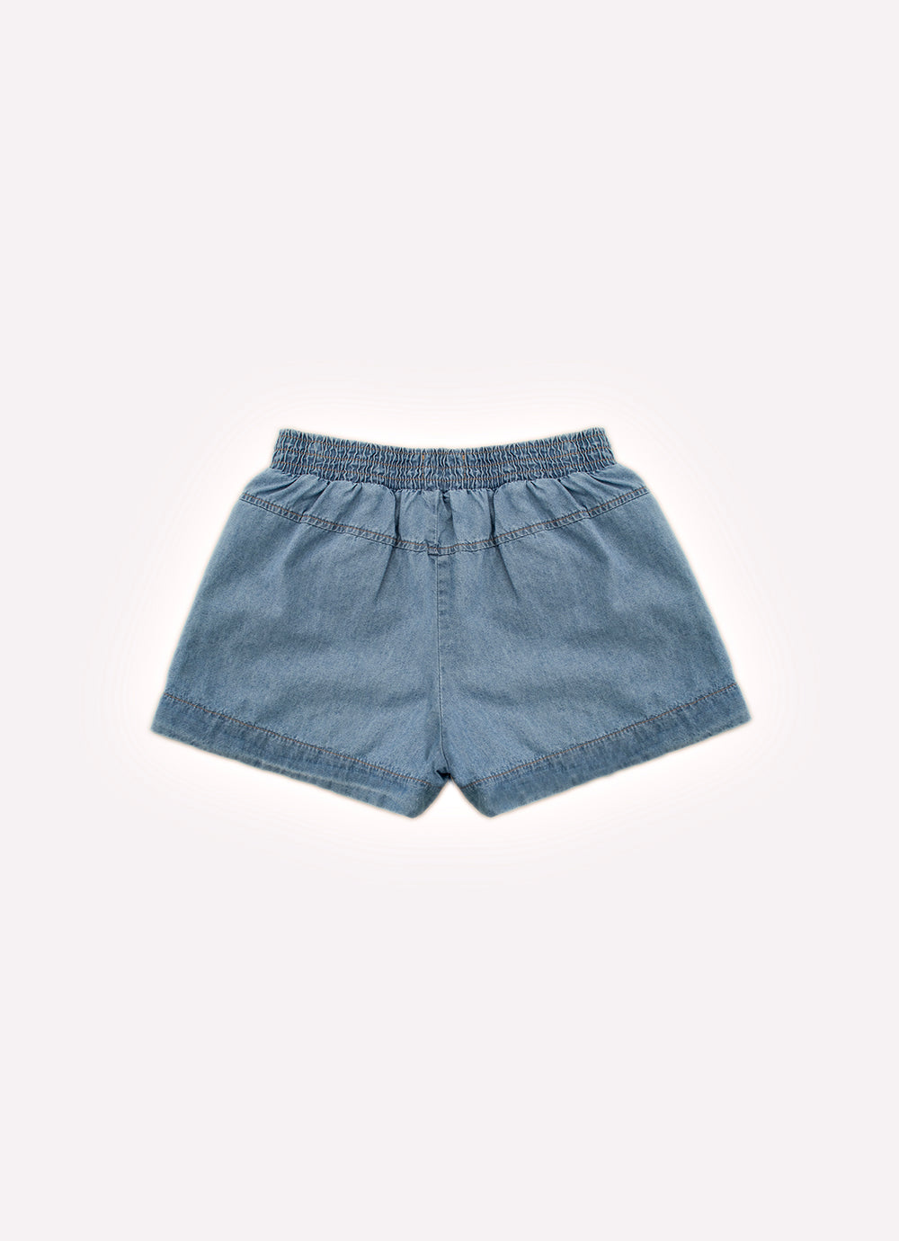 Short Jeans Fino Lapelas Botões Joia