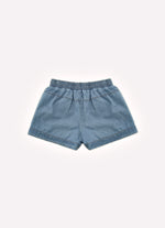 Short Jeans Fino Lapelas Botões Joia