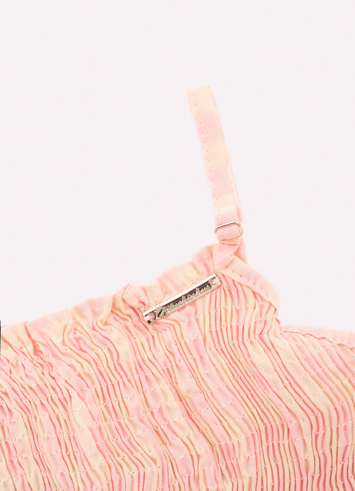 Blusa Cropped Alça Algodão Xadrez Lastex