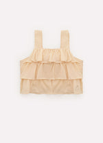 Blusa Cropped Algodão Babados