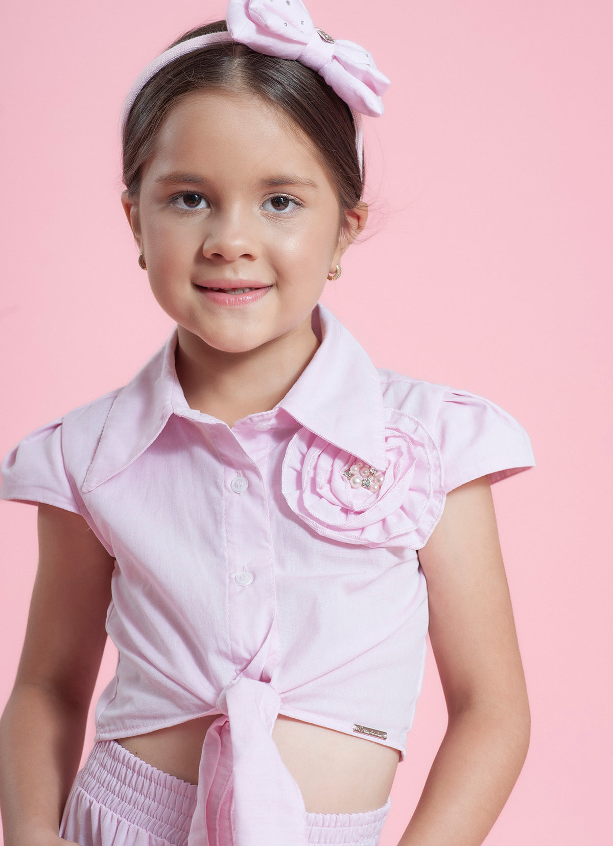 Camisa Algodão Nózinho Maxi Flor Bordada