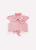 Camisa Algodão Nózinho Maxi Flor Bordada