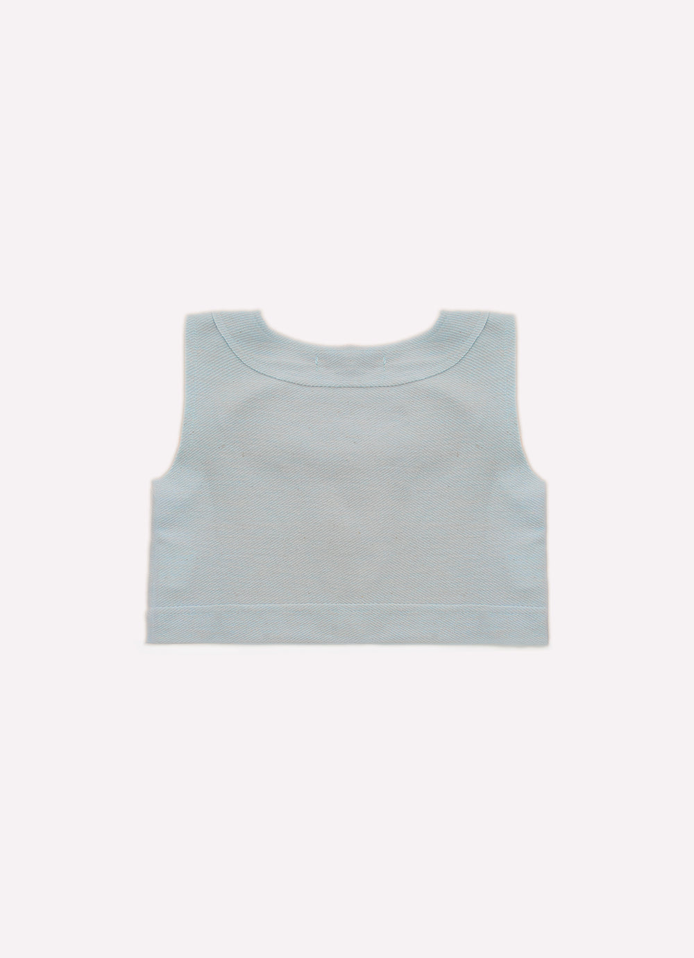 Colete Cropped Moletom com Bordados Botões Joia