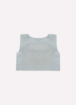 Colete Cropped Moletom Bordados Botões Joia