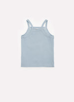 Blusa Alça Ribana Frufru Tule