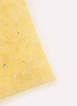 Blusa Cropped Ribana Frufru Tule Cristais