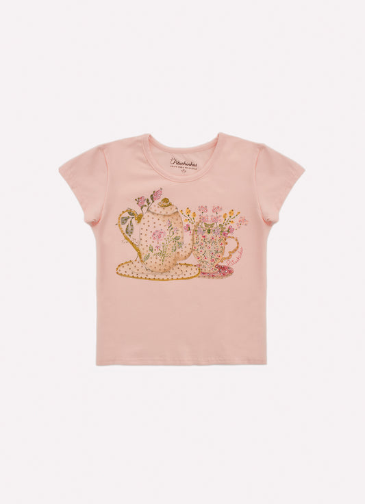 Blusa Cotton Hora Do Chá Cristais