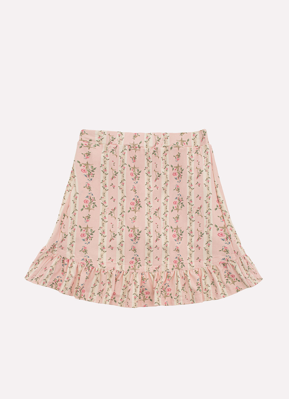 Saia Short Light Estampado Mullet Babado