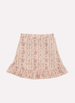 Saia Short Light Estampado Mullet Babado