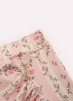Saia Short Light Estampado Mullet Babado