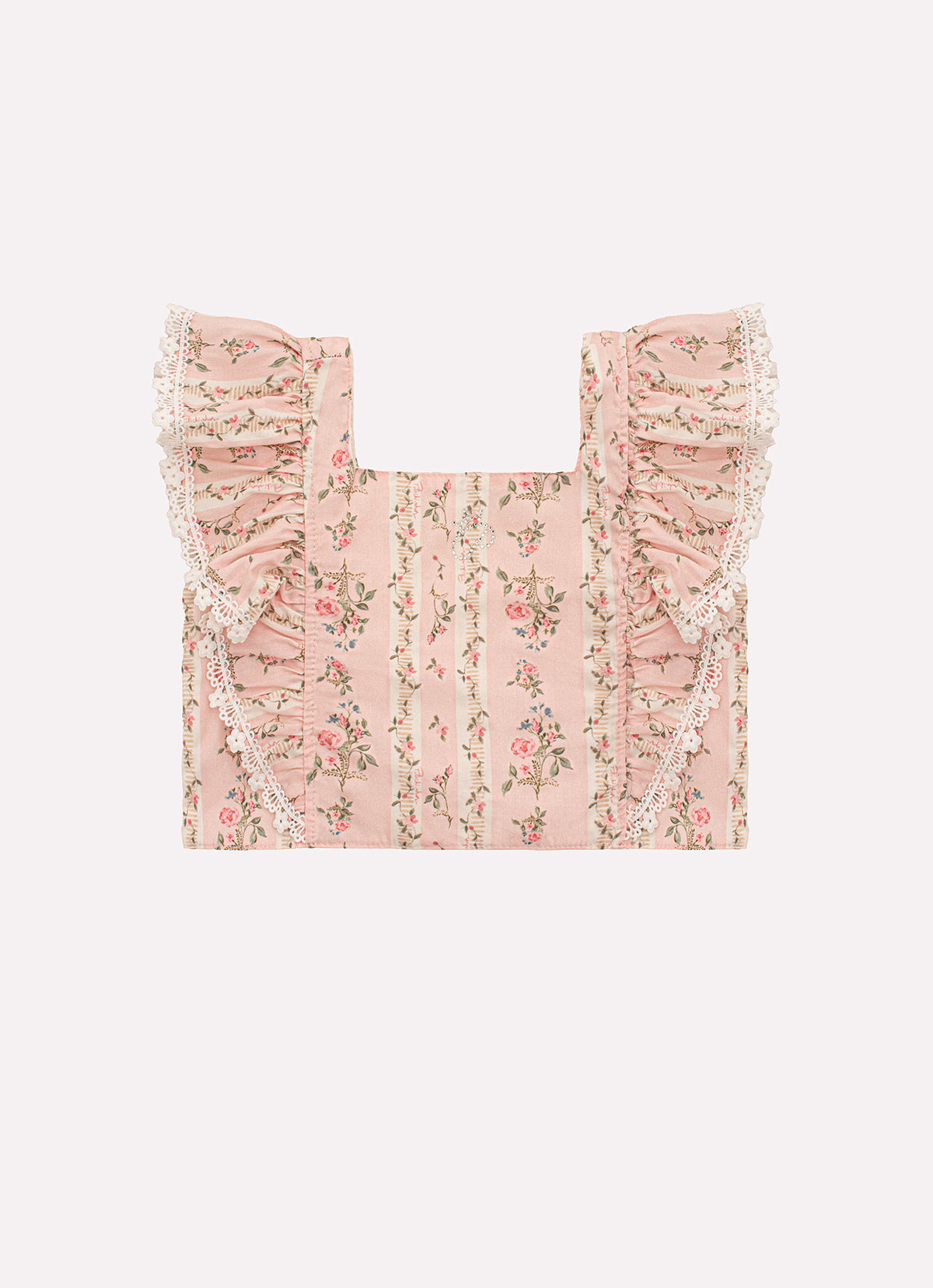 Blusa Cropped Algodão Flores