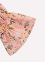 Blusa Cropped Algodão Estampado Multi Flores Manga Solta