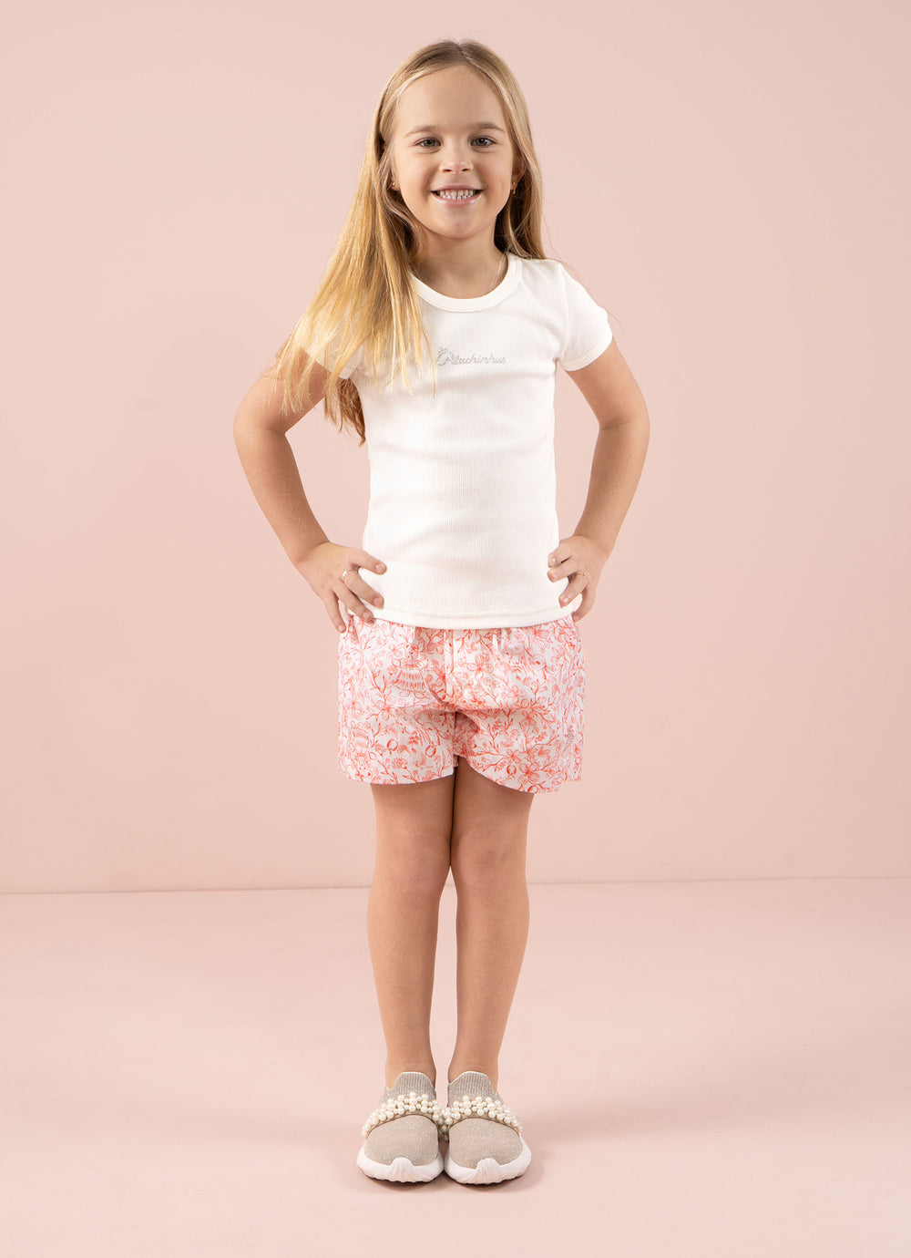 Short Algodão Estampada Hora Do Chá