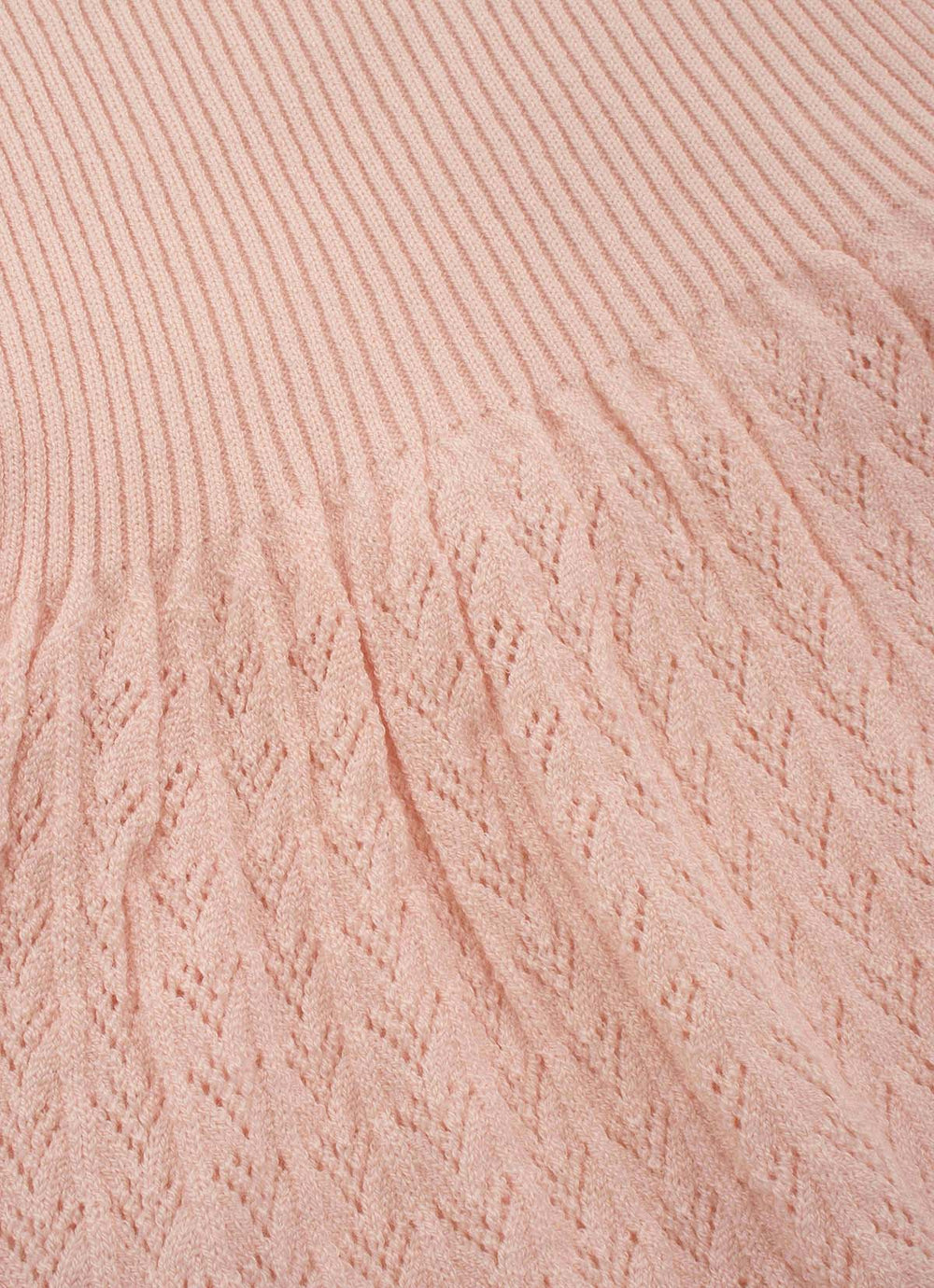Saia Tricot Sem Costura Barra Rendada
