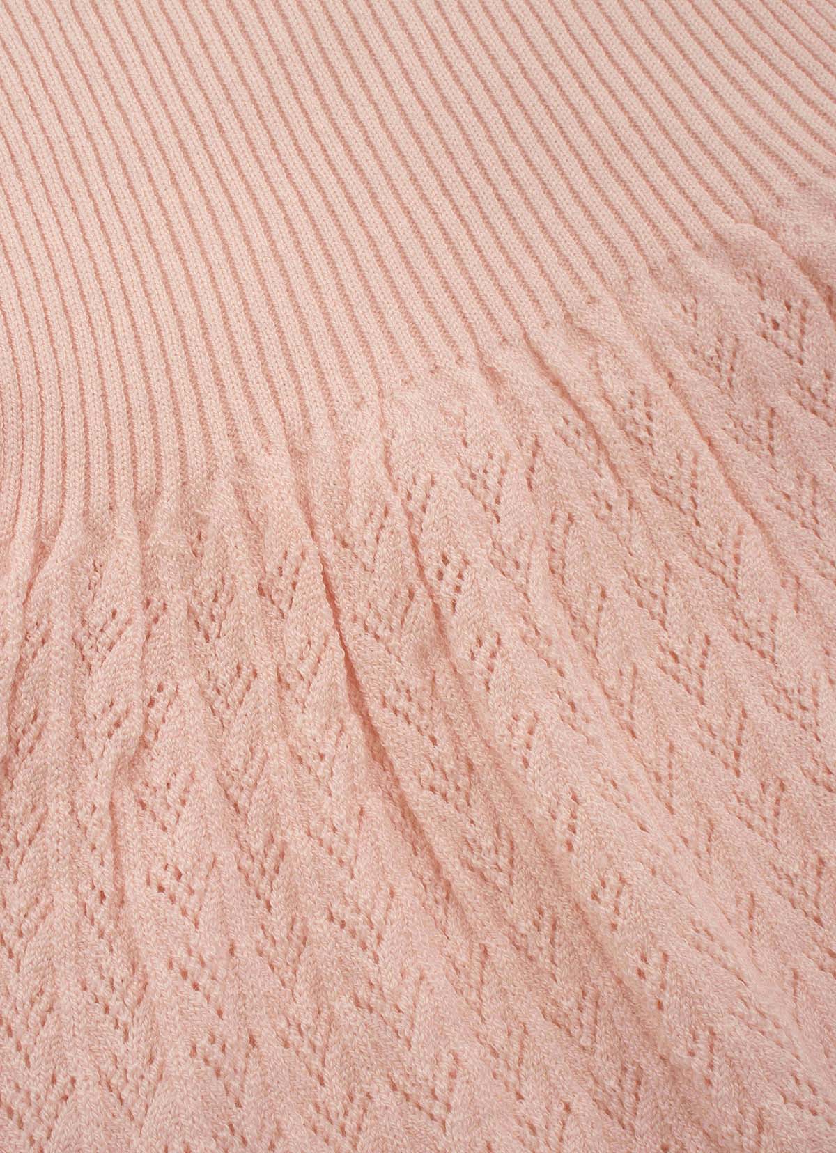 Saia Tricot Sem Costura Barra Rendada
