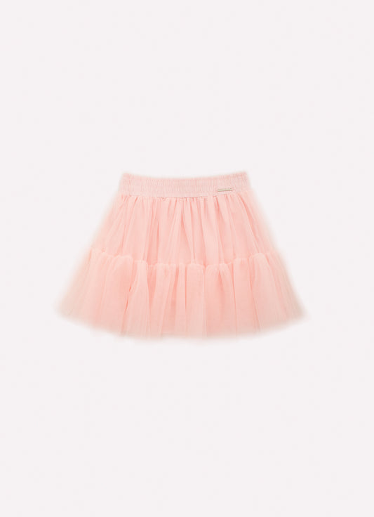Saia Short Tule Babado