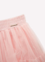 Saia Short Tule Babado