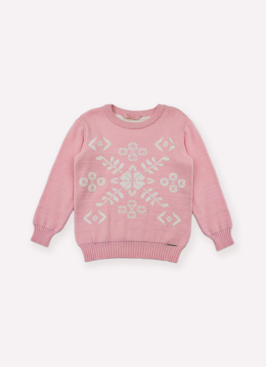 Blusa Tricot Maxi Flocos Après-Ski