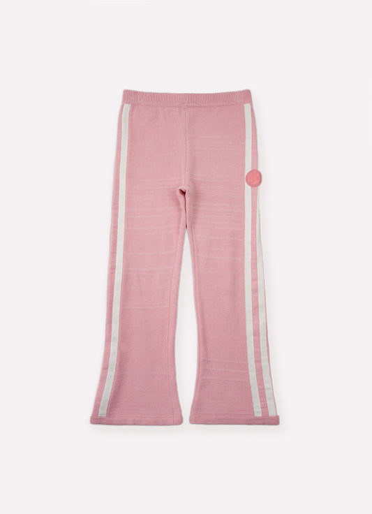 Calça Tricot Flare Tira Lateral Après-Ski