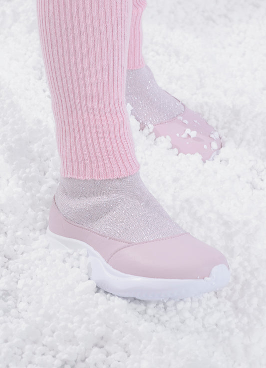 Bota Knit Couro