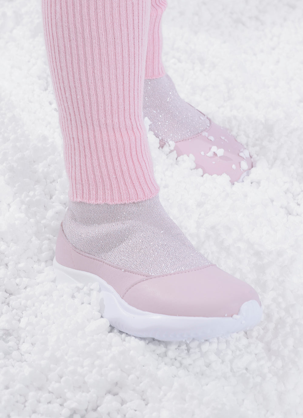 Bota Knit Couro