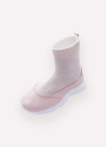 Bota Knit Couro