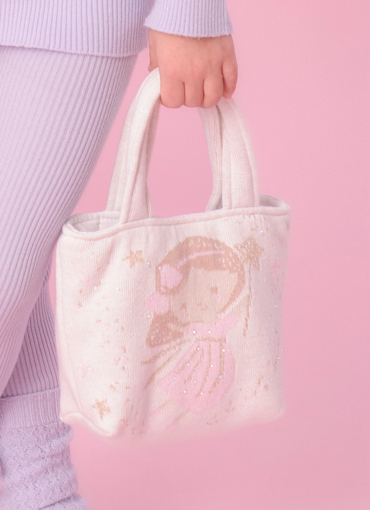 Bolsa Tricot Puffer Fada e Unicórnio