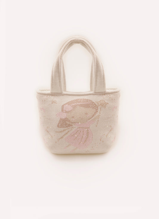Bolsa Tricot Puffer Fada e Unicórnio